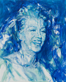 Gilda mouvement rire ligne pinceau peinture acrylique
