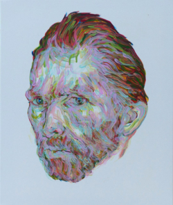 Acrylic painting on canvas of Van Gogh - Aïcha Bendafi - Arles