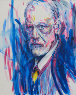 Peinture acrylique sur toile de Freud d'Aïcha Bendafi - Arles