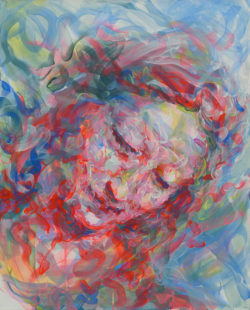 Sainte Anne Leonardo da Vinci peinture acrylique