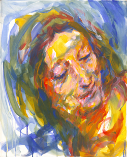 Sainte Anne Leonardo da Vinci, peinture à l'acrylique
