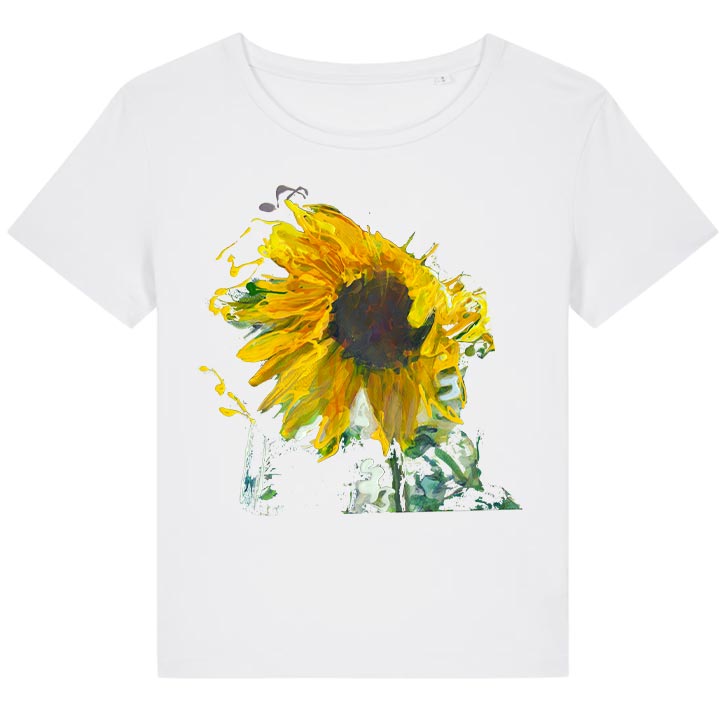 T-shirt Tournesol col ample