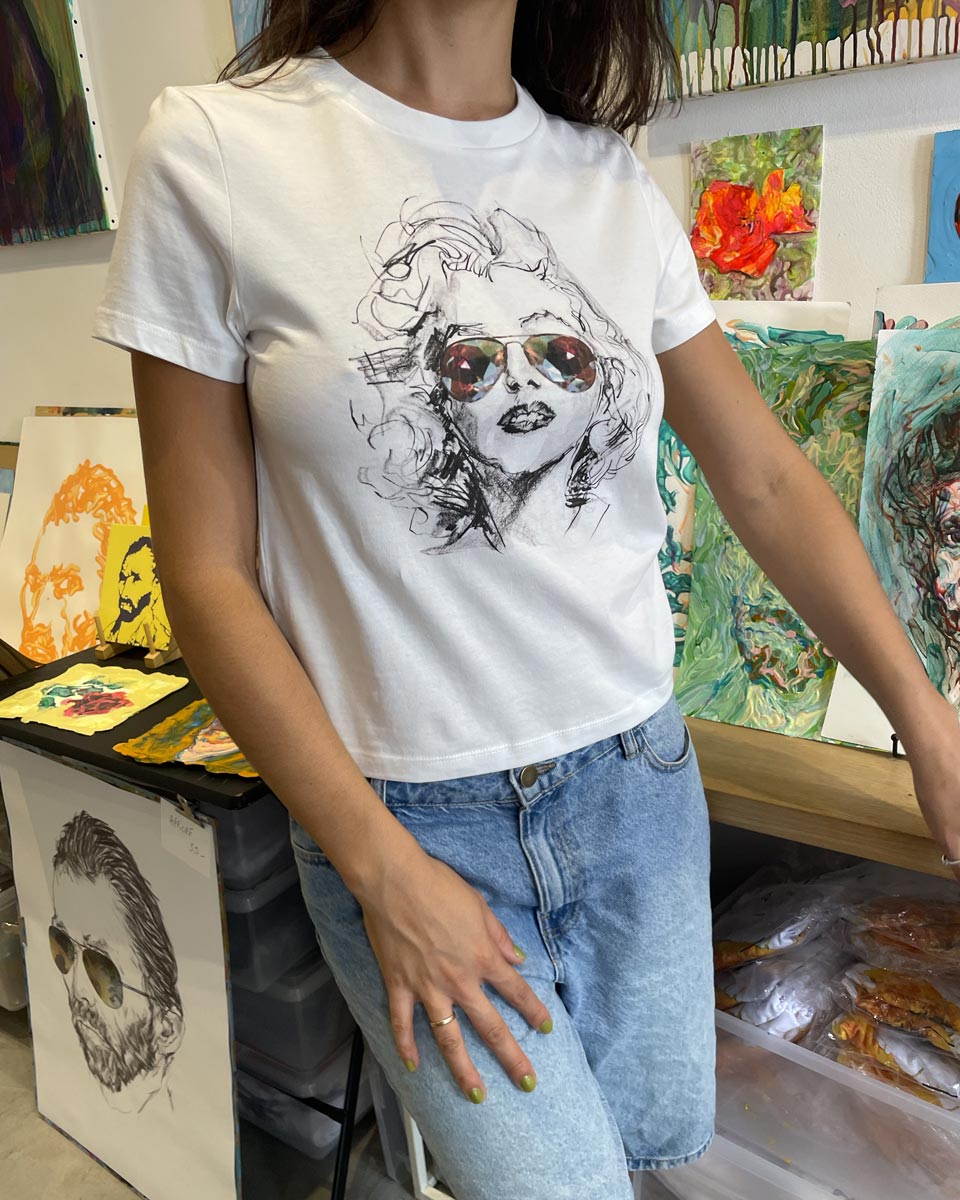 T-shirt Marilyn Iconique Off white - Image 3